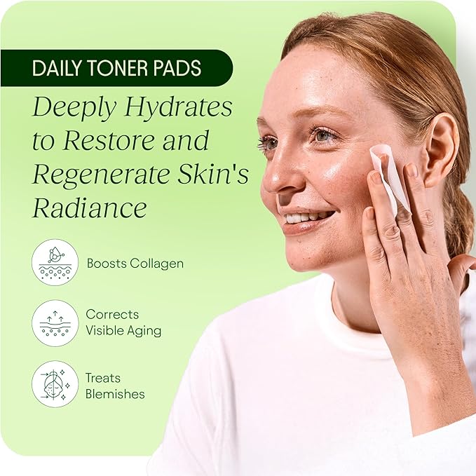 JiYu™ Radiance Toner Pads — Korean Anti-Aging, Hydrating & Brightening Skincare for All Skin Types